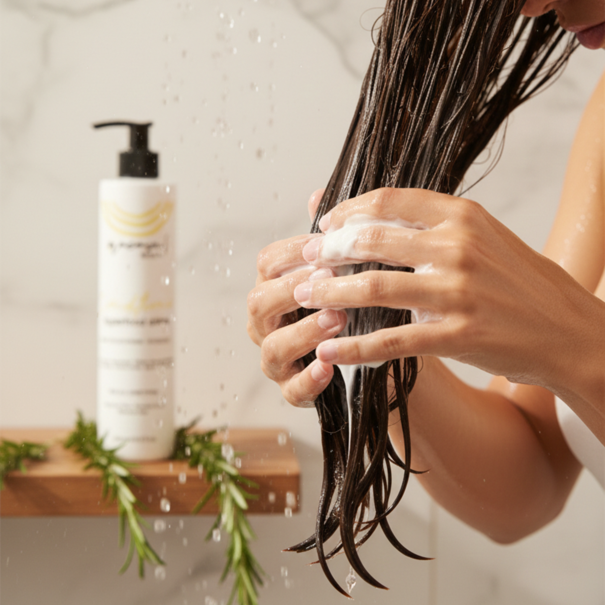 Organic Conditioner "Pure Softness" (330ml) Acondicionador Regenerador y Equilibrante con Romero, Cebolla y Manteca de Karité.