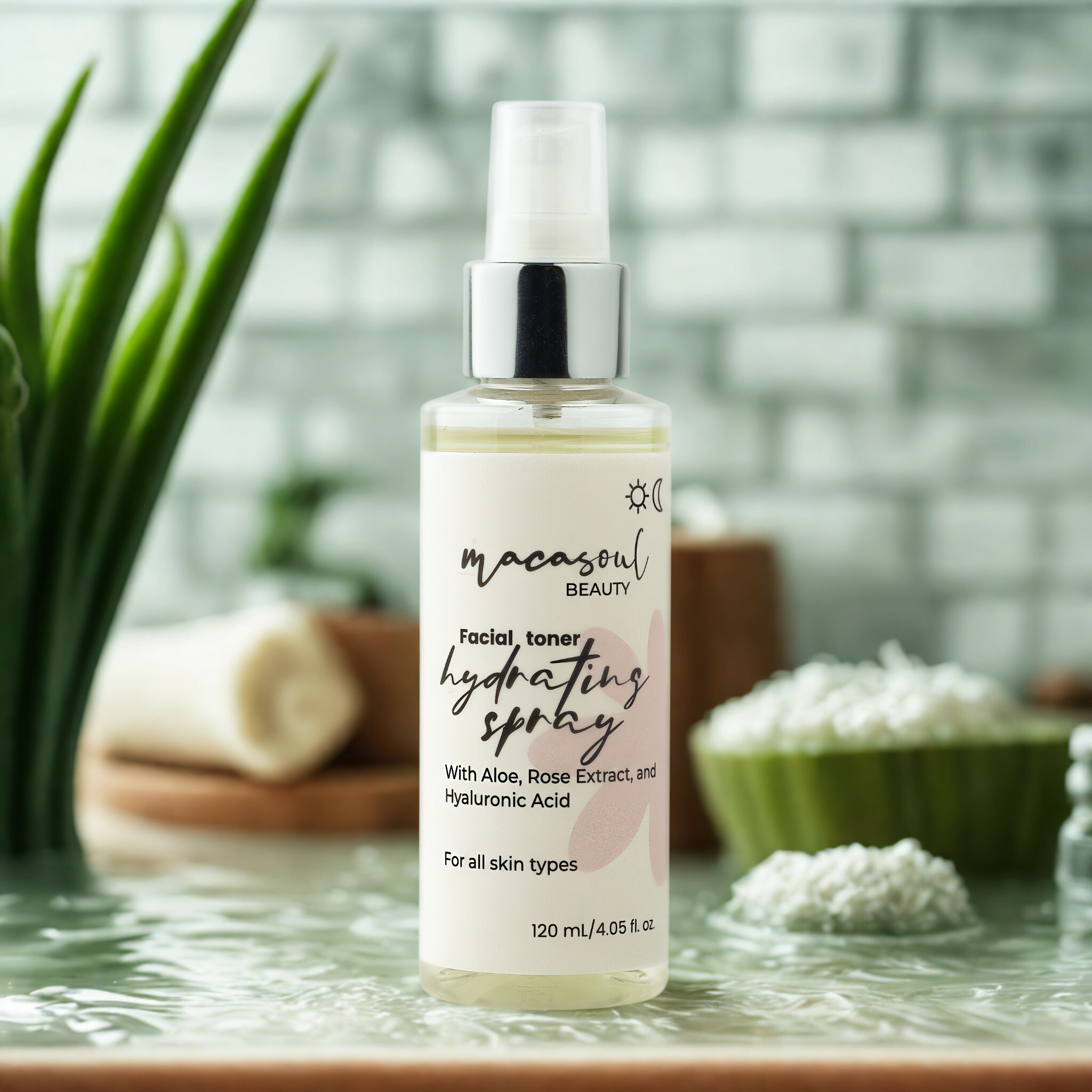 Tónico Facial Hidratante en Spray (120ml) Con Colágeno y Aminoácidos de Arroz