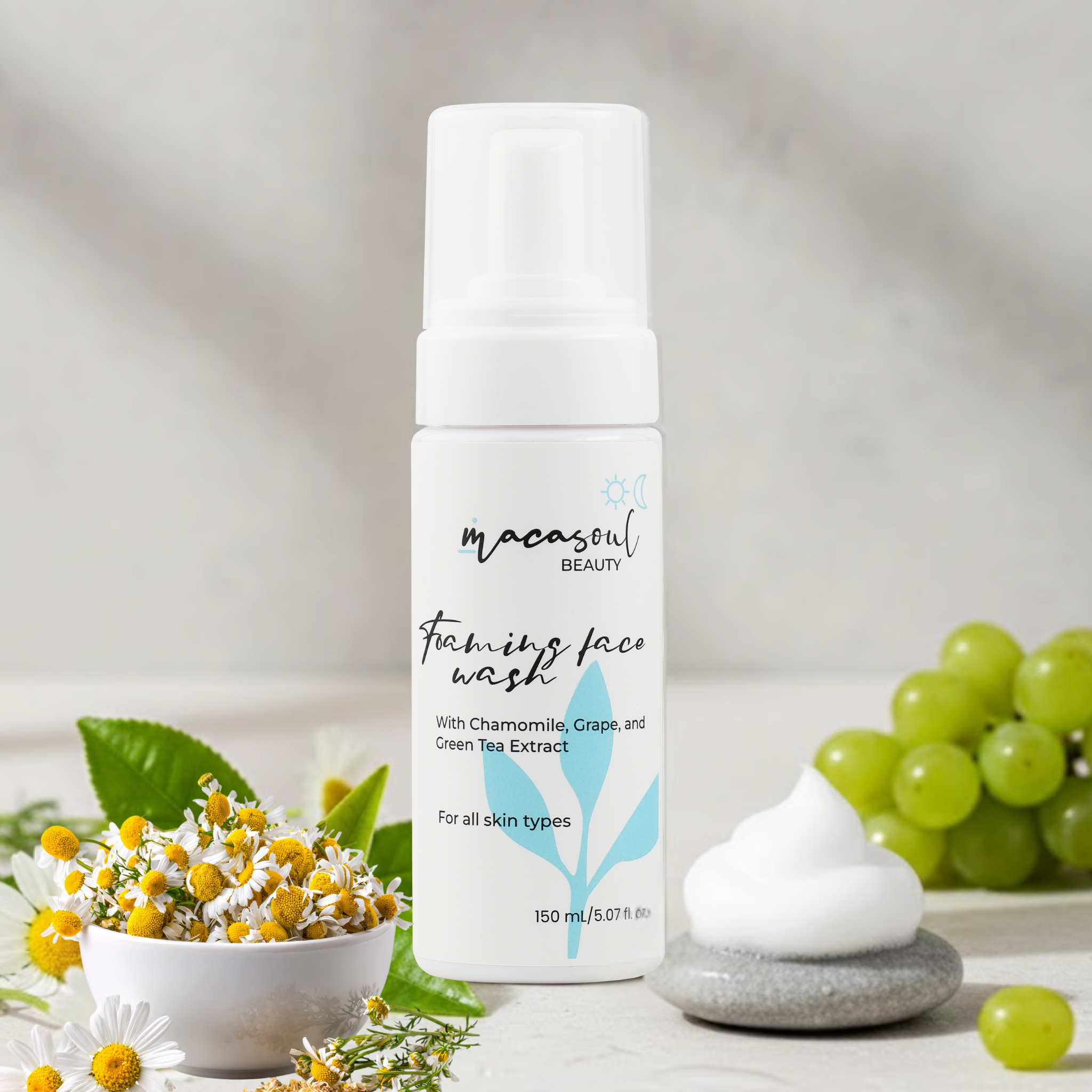 Limpiador Espumoso Facial Foaming Face Wash (150ml) Manzanilla & Té Verde