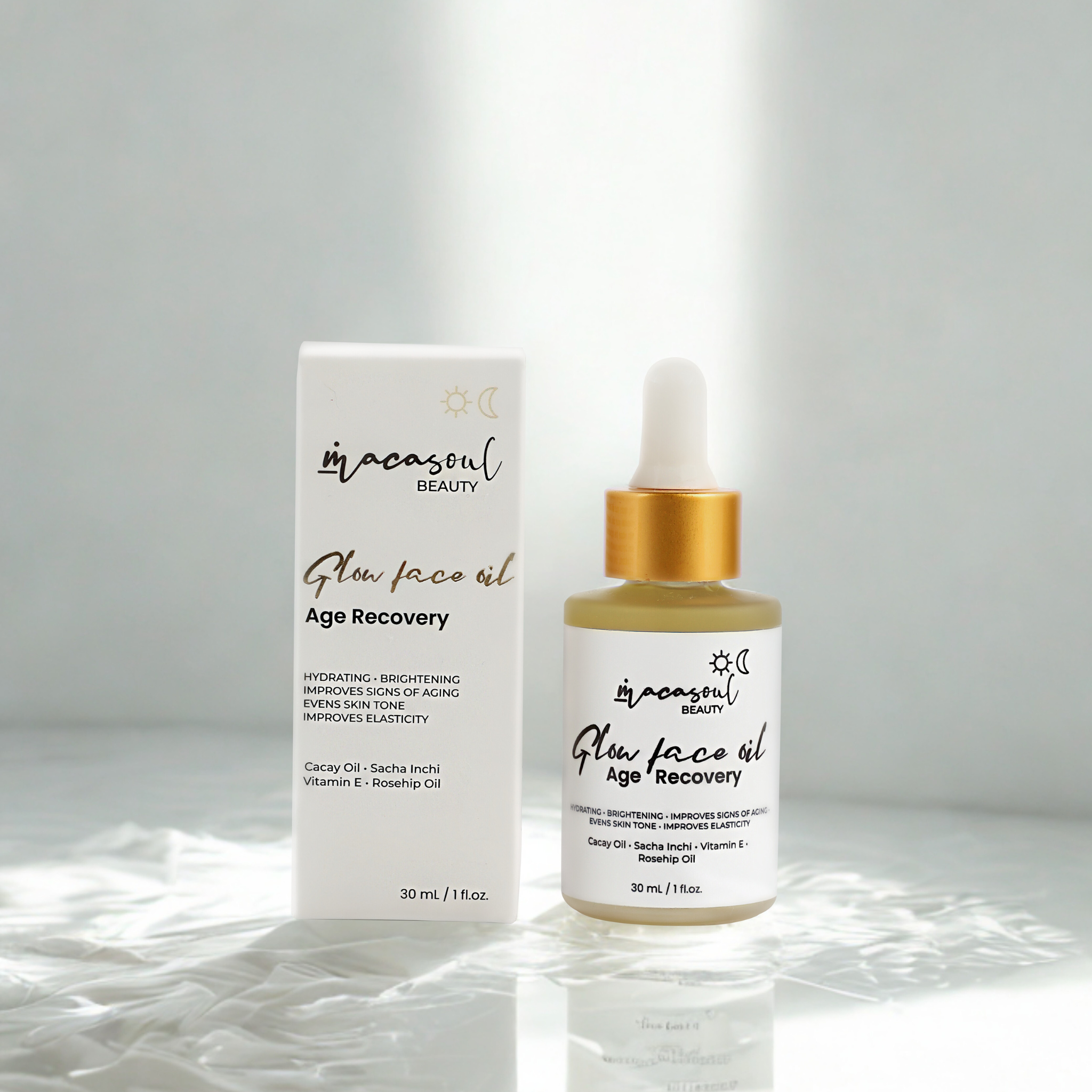 Glow Face Oil (30ml) Elixir Iluminador con Cacay, Sacha Inchi y Retinol Natural