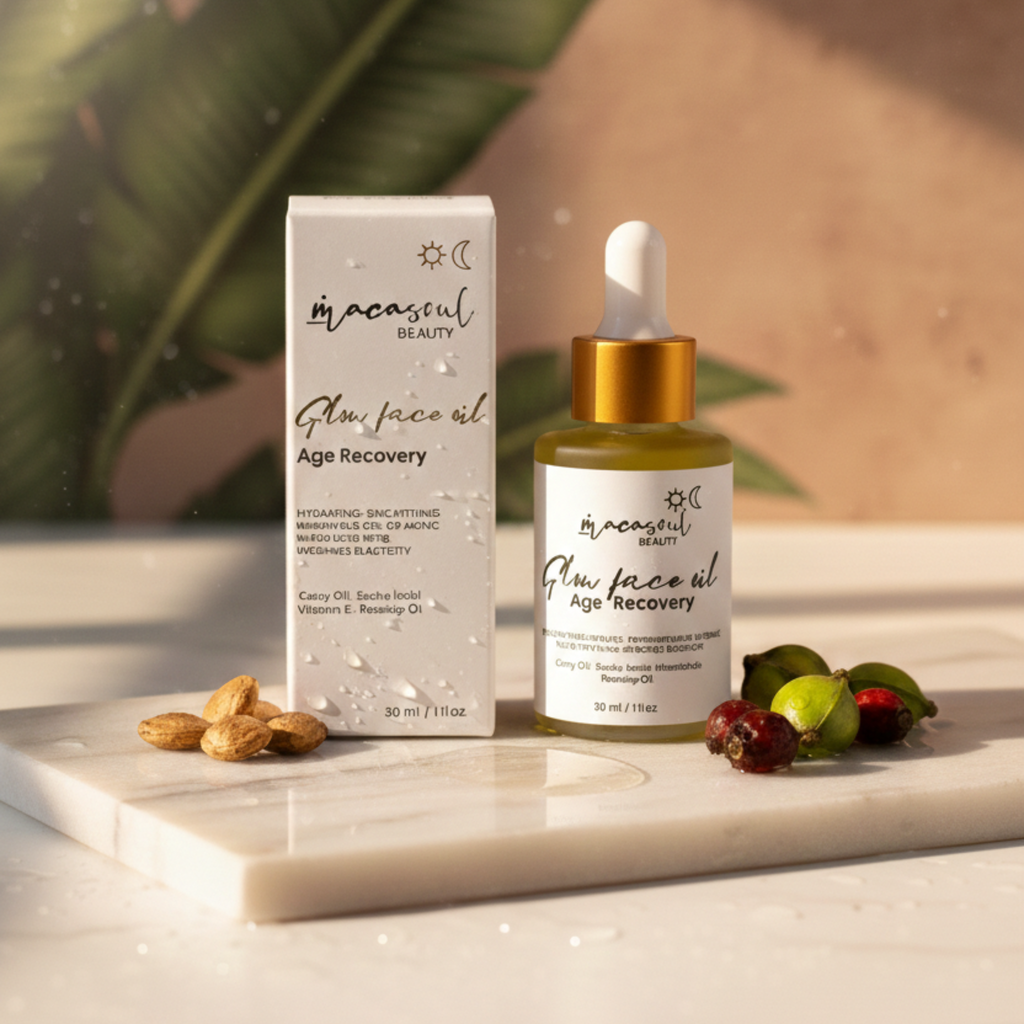 Glow Face Oil (30ml) Elixir Iluminador con Cacay, Sacha Inchi y Retinol Natural