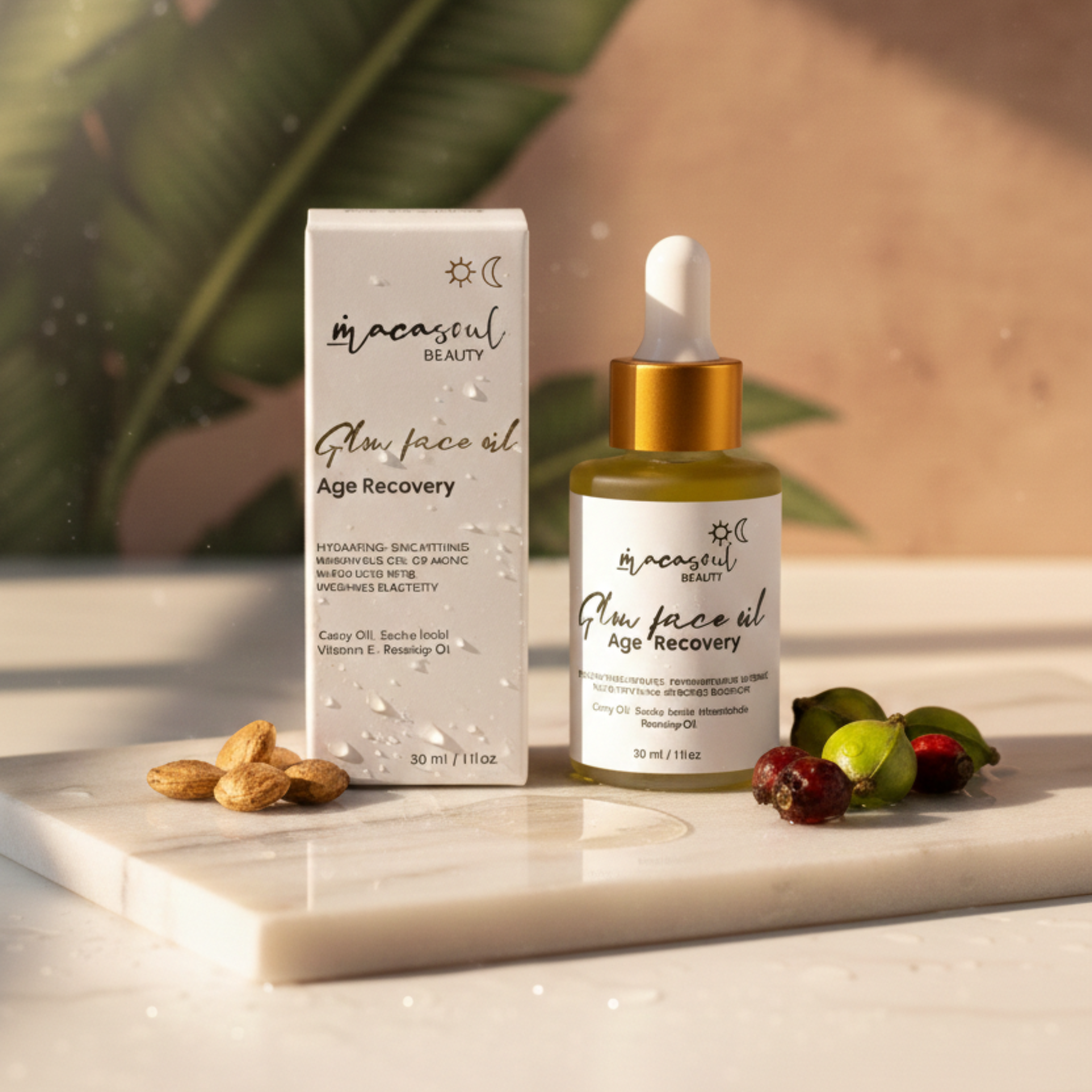 Glow Face Oil (30ml) Elixir Iluminador con Cacay, Sacha Inchi y Retinol Natural