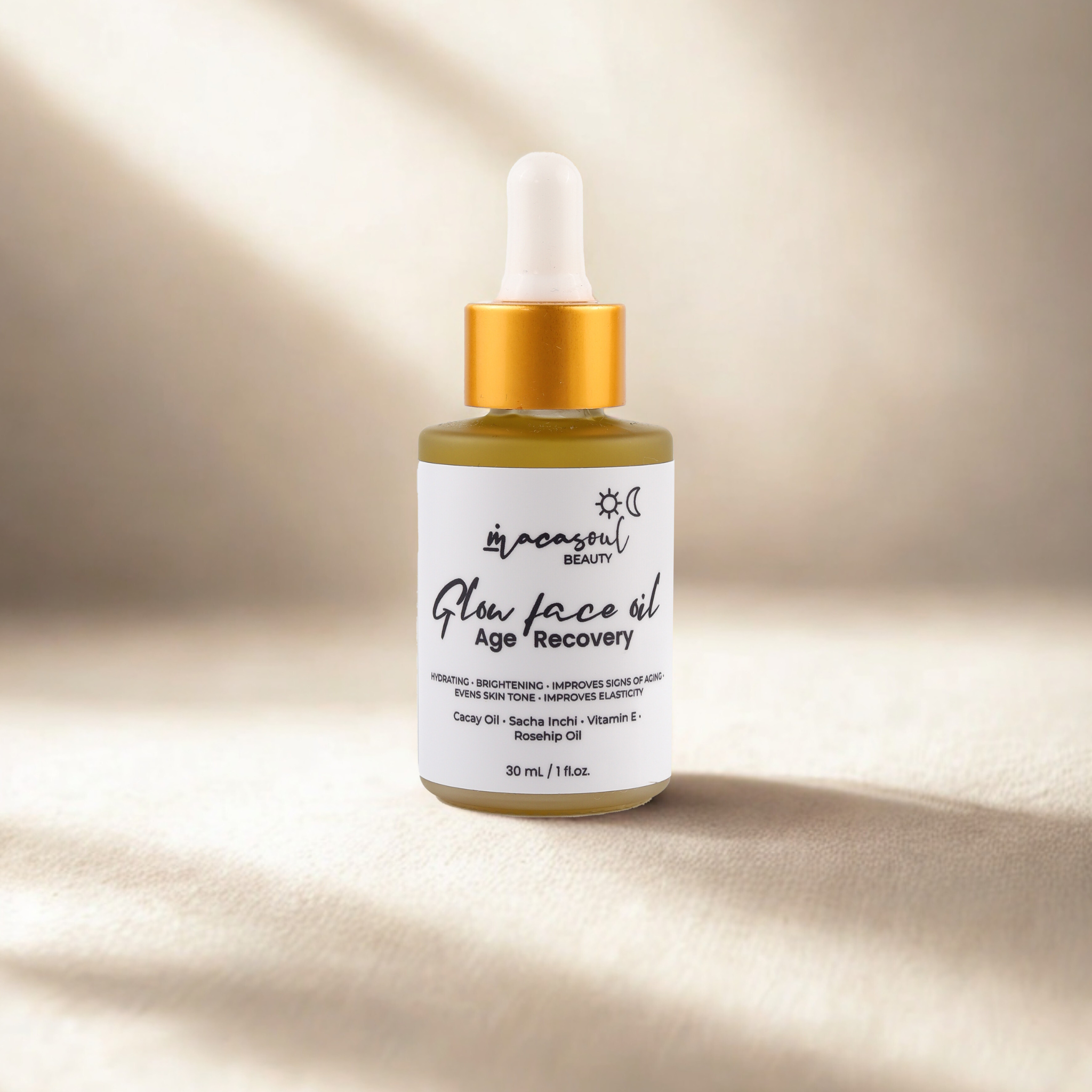 Glow Face Oil (30ml) Elixir Iluminador con Cacay, Sacha Inchi y Retinol Natural