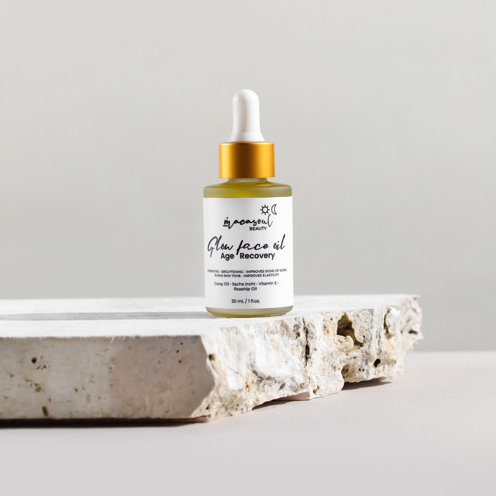 Glow Face Oil (30ml) Elixir Iluminador con Cacay, Sacha Inchi y Retinol Natural