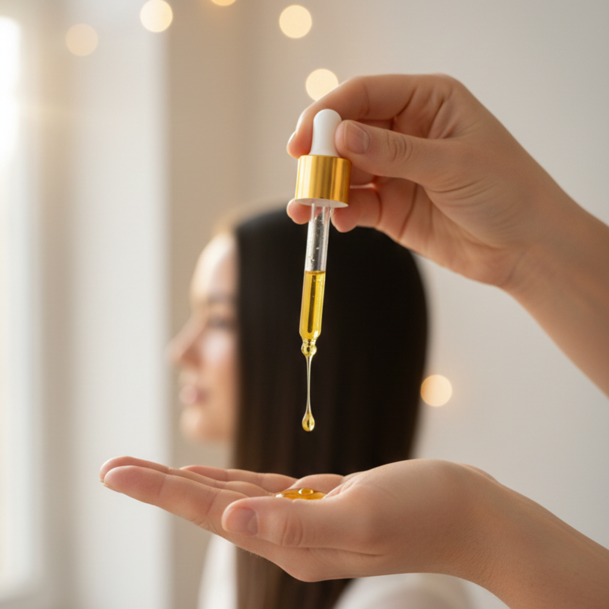 Golden Hair Oil "Botanicals" (30ml) Aceite Intensivo de Nutrición, Sellado de Puntas y Brillo Espejo con Brahmi y Vitamina E.