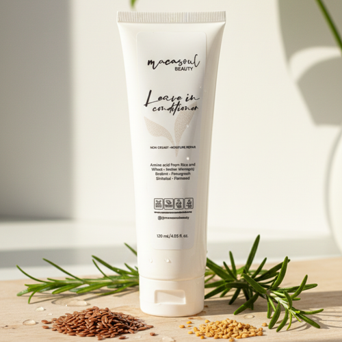 "Moisture Repair" (120ml) Acondicionador Sin Enjuague Antifrizz con Queratina, Linaza y Complejo Herbal Ayurvédico.