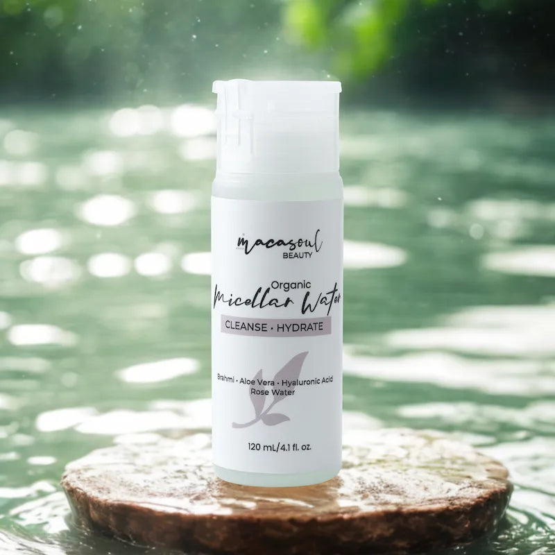 Agua Micelar Hidratante, Tonificante, Orgánica con Brahmi, Rosas y Ácido Hialurónico (Micellar Water) 120ml