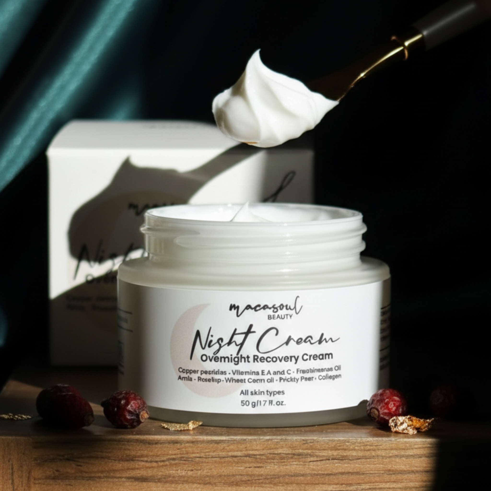 Night Cream (50gr) Crema Nutritiva de Noche con Centella Asiática y Prickly Pear