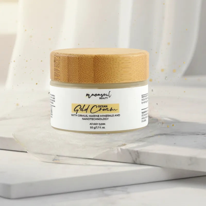 Crema Facial Hidratante con Oro y Minerales Marinos (Ocean Gold Cream) - Efecto Regenerador 50g