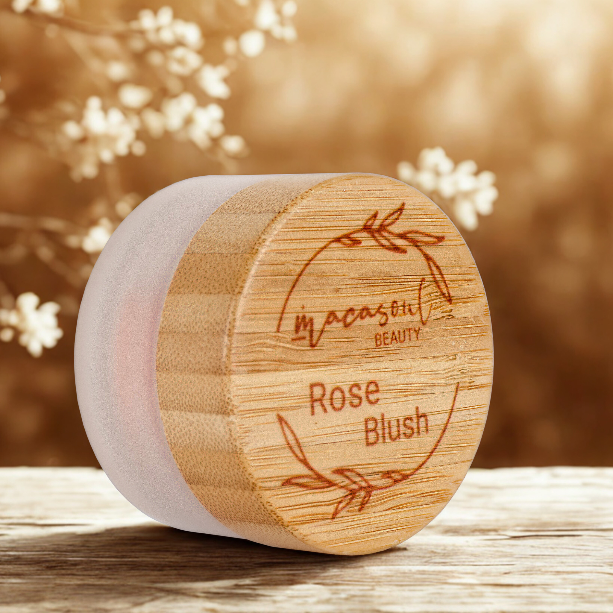 Rose Blush Shining Color (30gr) Rubor Mineral Orgánico de Larga Duración con Polvo de Arroz