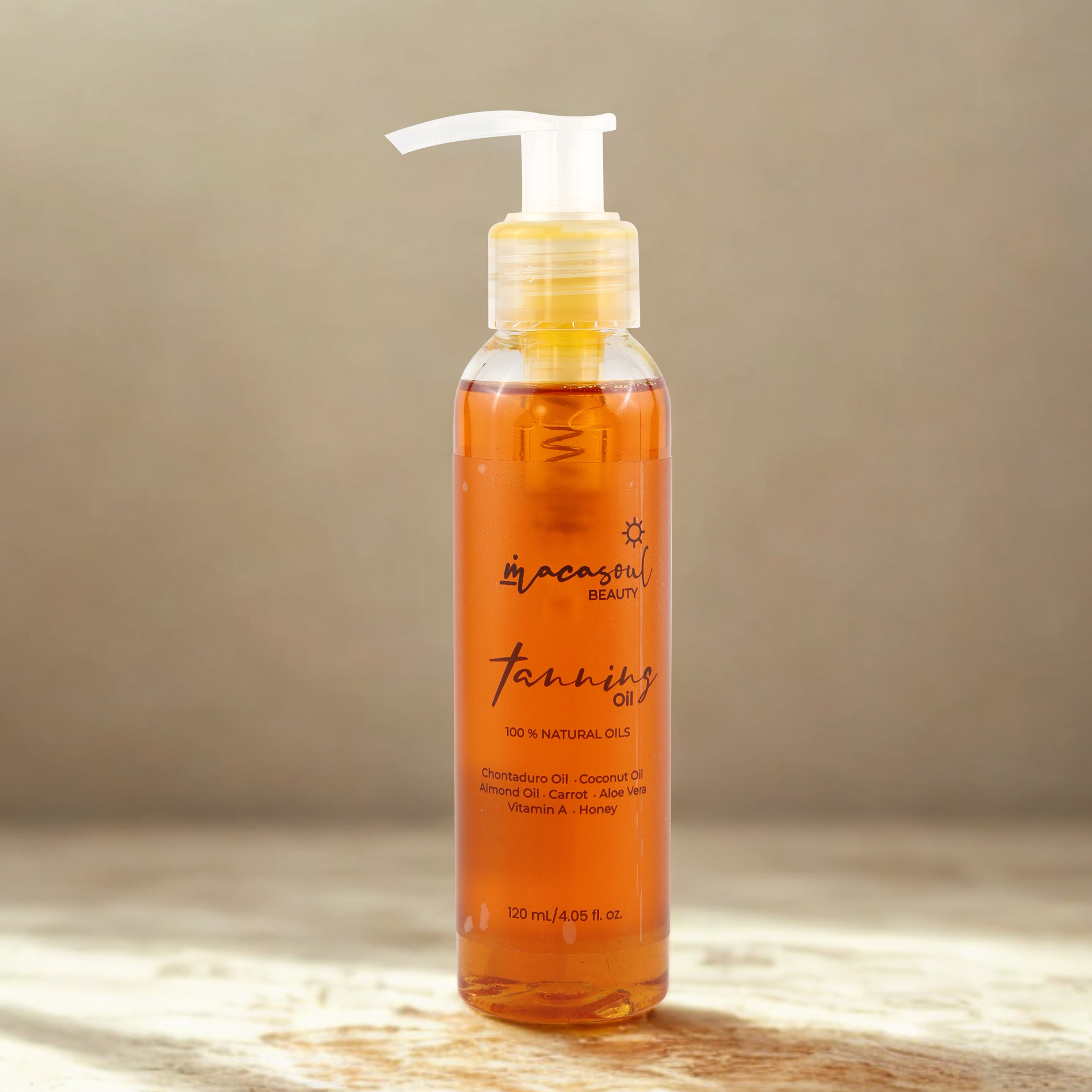 Tanning Oil Botanical Gold (120ml) Aceite Bronceador Orgánico y Nutritivo con Chontaduro, Betacaroteno y Coco.