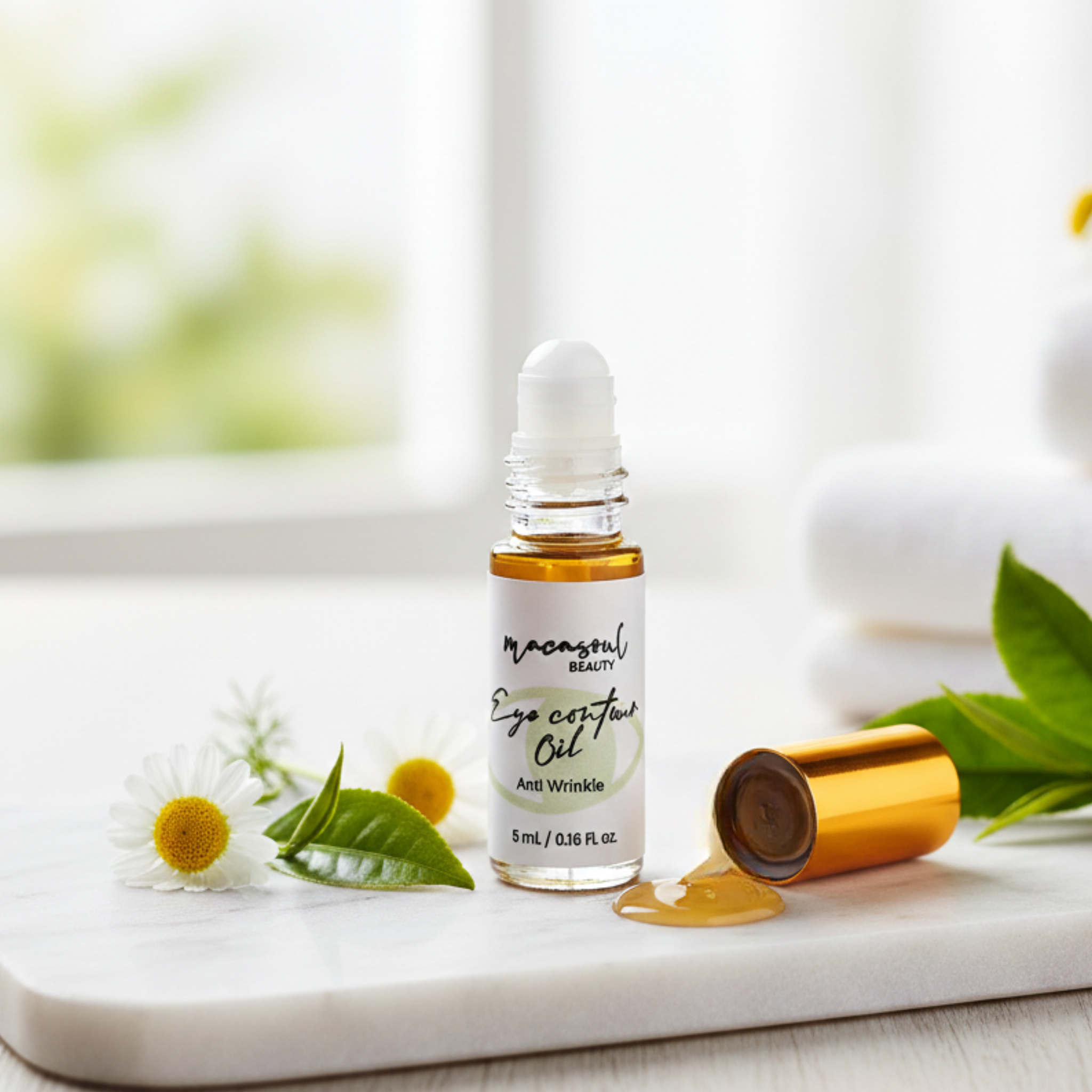 Luxury Eye Contour Oil (5ml) Roll-on Regenerador con Rosa Mosqueta y Prickly Pear