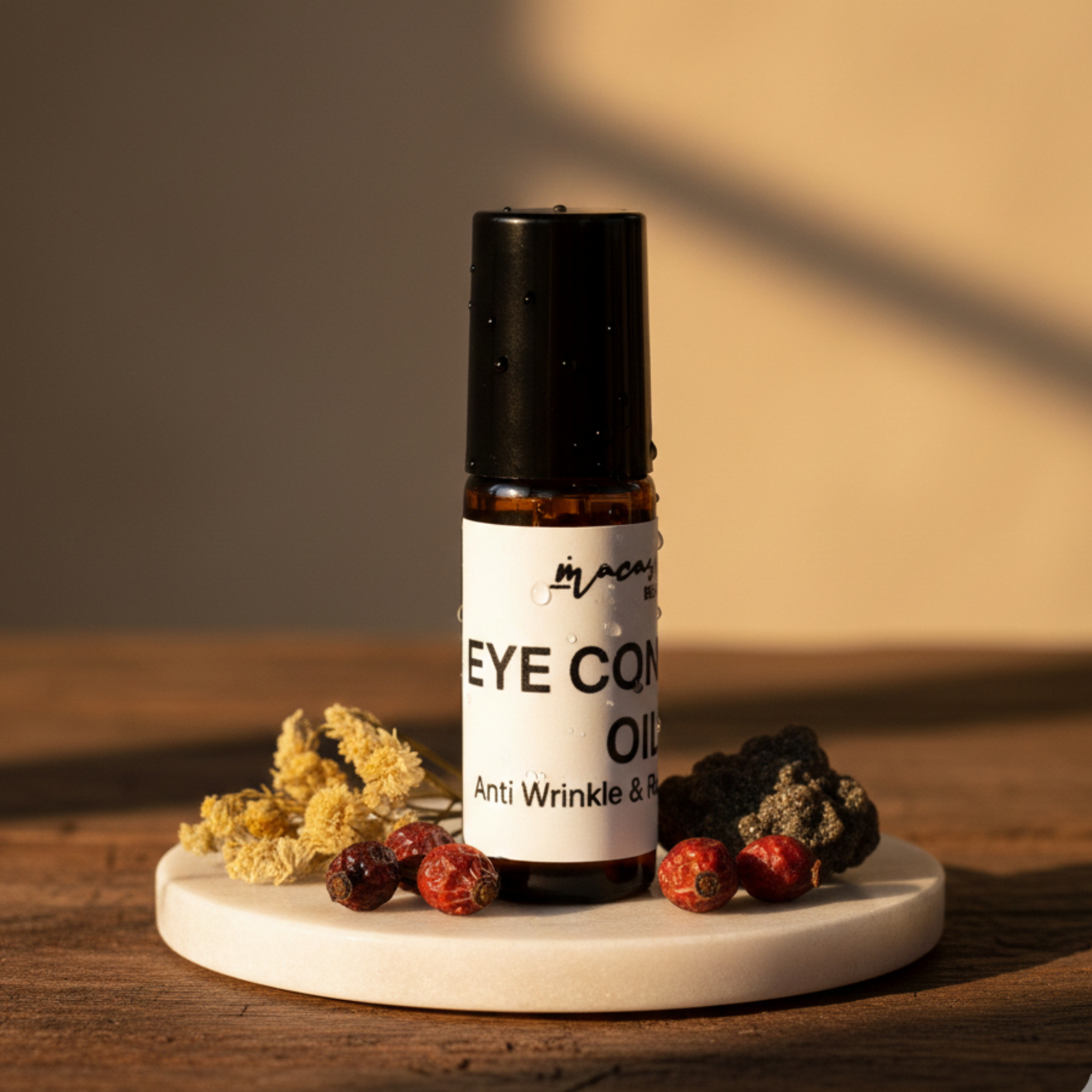 Luxury Eye Contour Oil (5ml) Roll-on Regenerador con Rosa Mosqueta y Prickly Pear