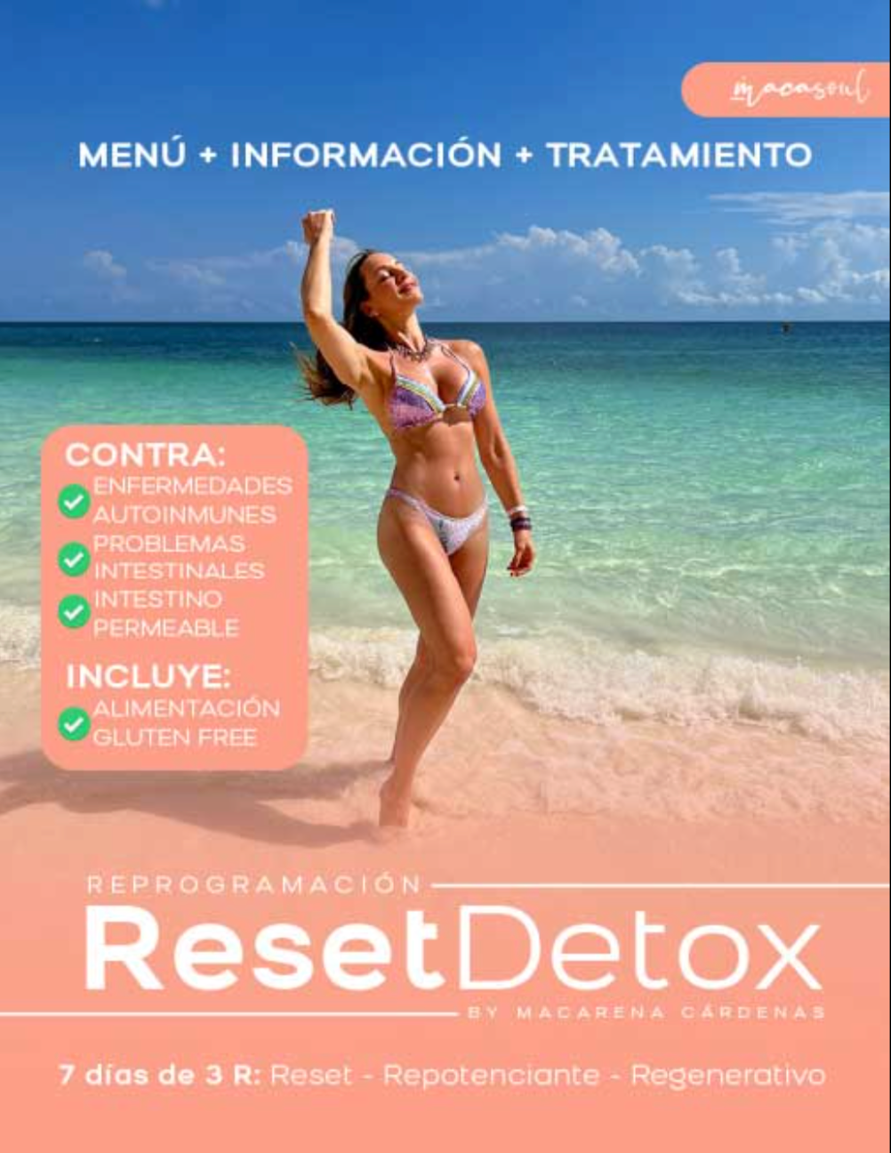 MacaDetox: Reto Reset 7 Días Reprogramación Celular, Menú Consciente y Activación de Energía Vital.